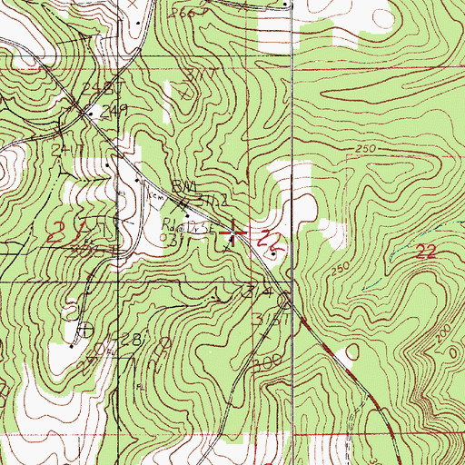 Topographic Map of Sepulga Baptist Church, AL