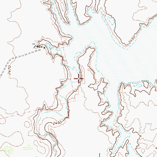 Topographic Map of Calf Creek, TX