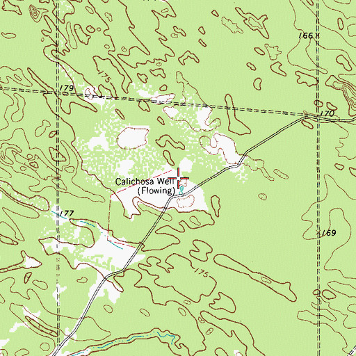 Topographic Map of Calichosa Well, TX