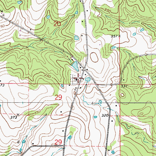 Topographic Map of Springhill Methodist Church, AL