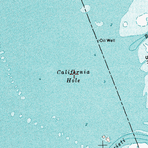 Topographic Map of California Hole, TX