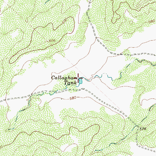 Topographic Map of Callaghan Tank, TX