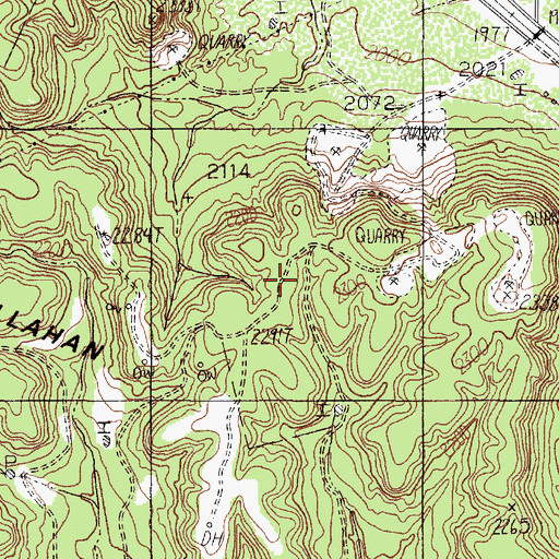 Topographic Map of Callahan Divide, TX