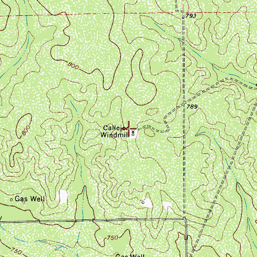 Topographic Map of Callejon Windmill, TX
