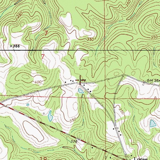 Topographic Map of Stokes, AL