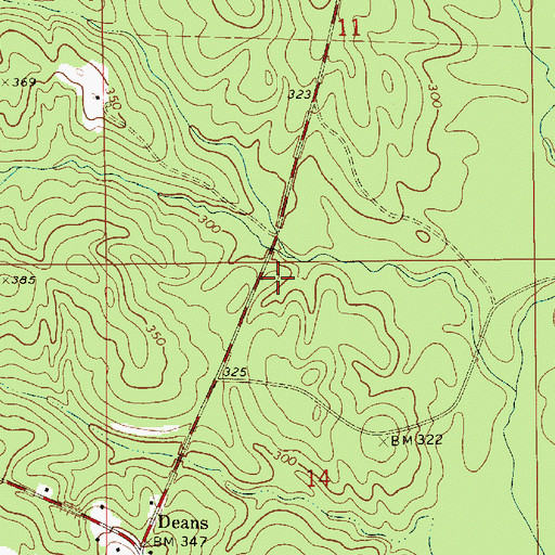 Topographic Map of Tisdale School (historical), AL
