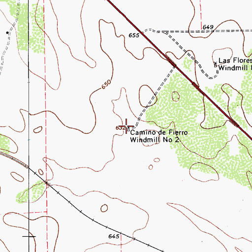 Topographic Map of Camino de Fierro Windmill Number 2, TX