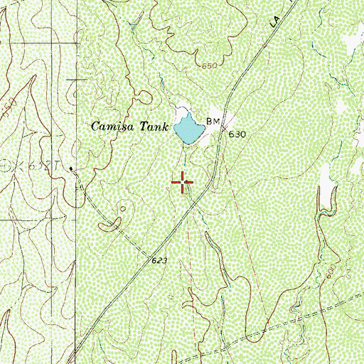 Topographic Map of Camisa Tank, TX
