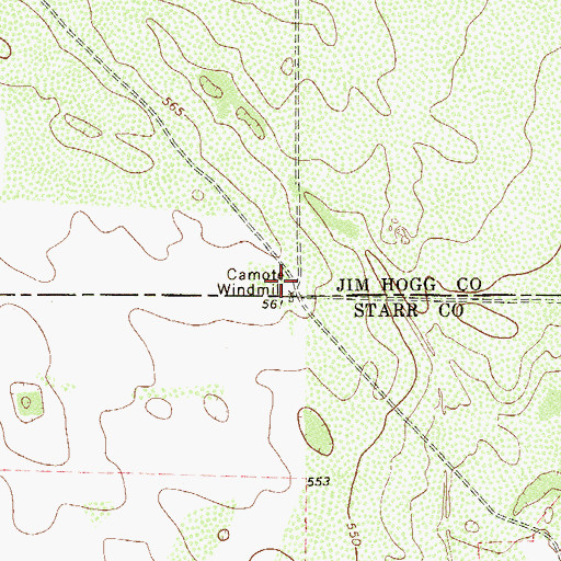 Topographic Map of Camote Windmill, TX