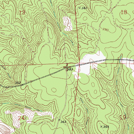 Topographic Map of Turn Round, AL