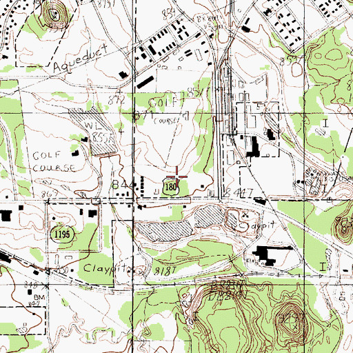 Topographic Map of Camp Dallas, TX