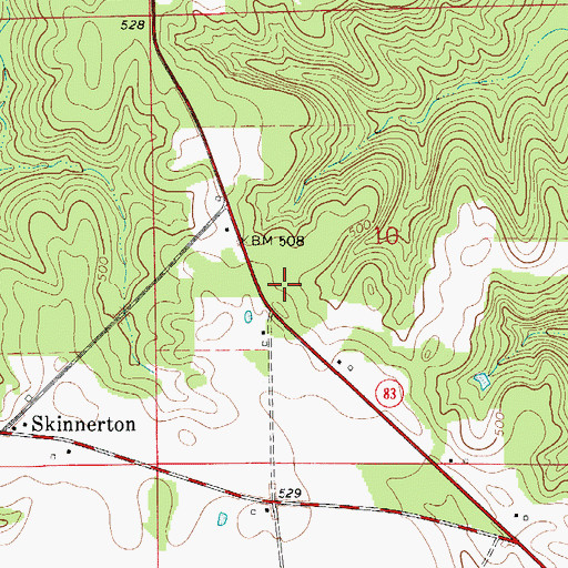 Topographic Map of Watters School (historical), AL