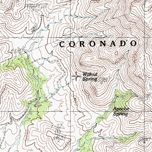 Topographic Map of Walnut Spring, AZ