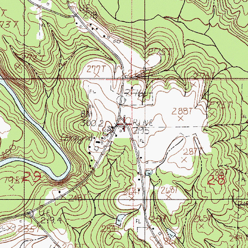 Topographic Map of Welcome Church, AL