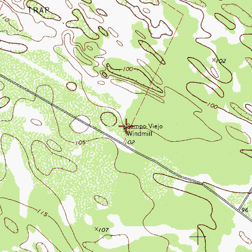 Topographic Map of Camp Vista Windmill, TX