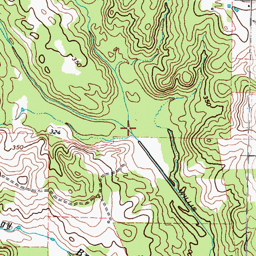 Topographic Map of Campground Creek, TX
