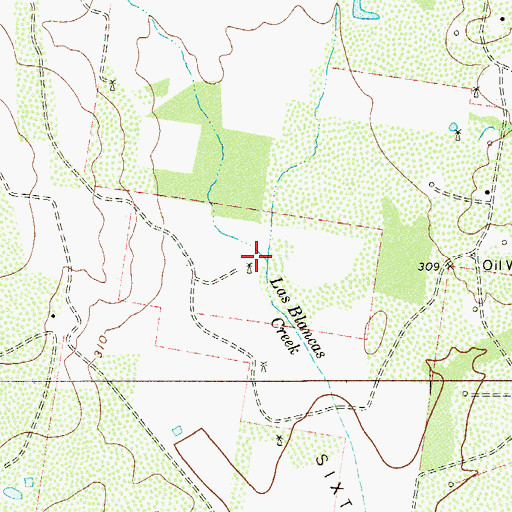 Topographic Map of Caada Honda, TX