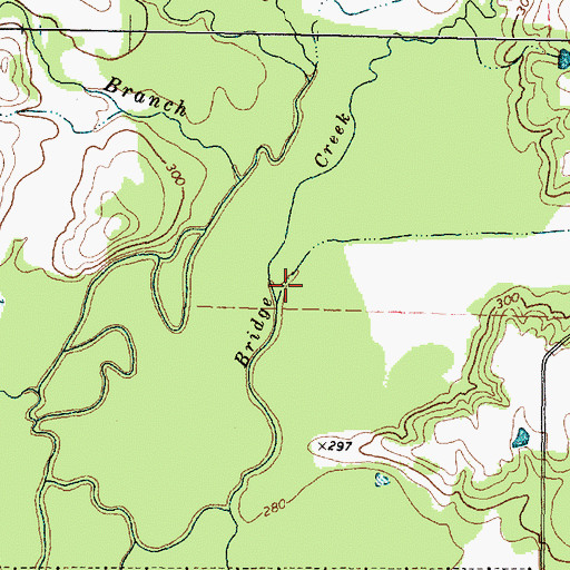 Topographic Map of Caney Creek, TX