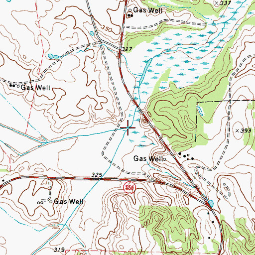 Topographic Map of Caney Creek, TX