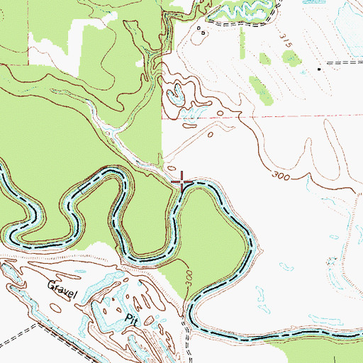 Topographic Map of Caney Creek, TX