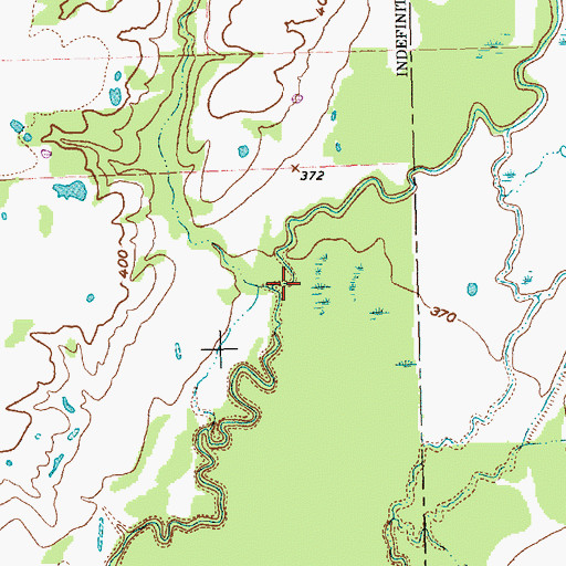 Topographic Map of Caney Creek, TX