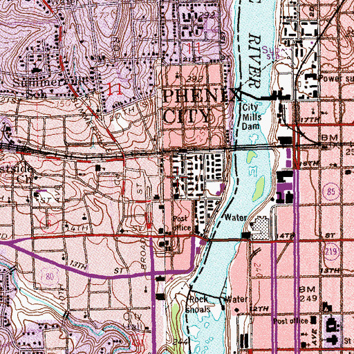 Topographic Map of Bethel Primitive Baptist Church, AL