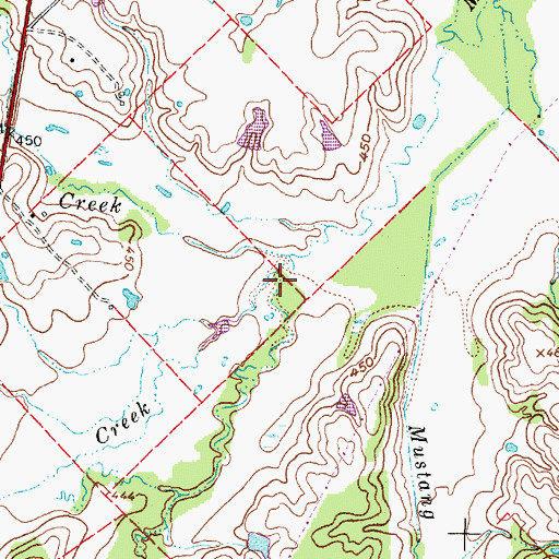 Topographic Map of Caney Creek, TX