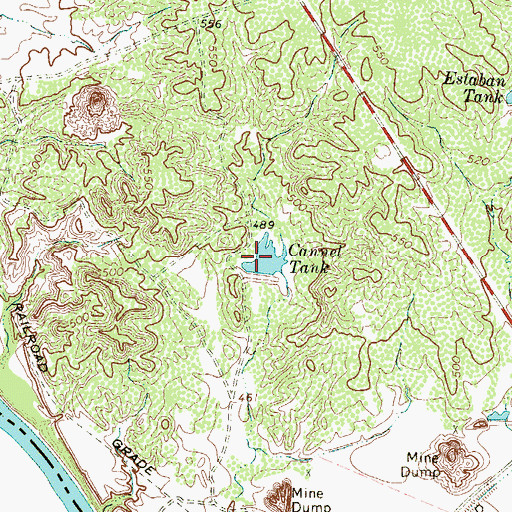 Topographic Map of Cannel Tank, TX
