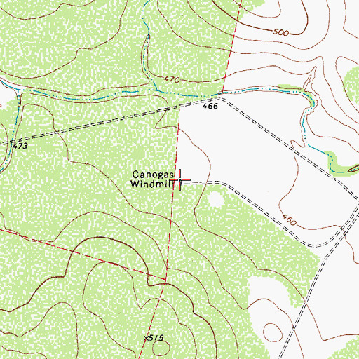 Topographic Map of Canogas Windmill, TX