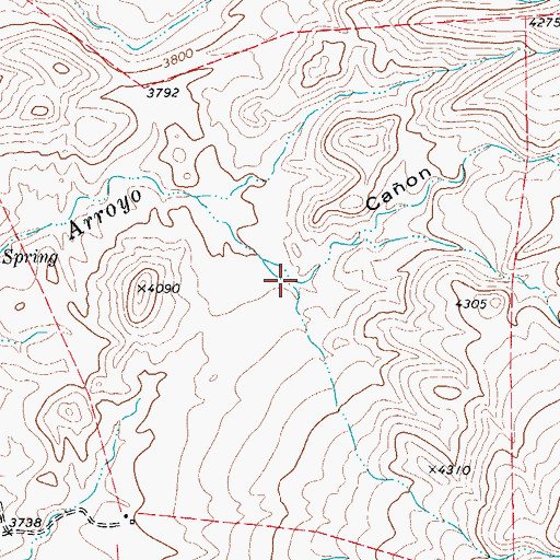 Topographic Map of Caon de Caballo, TX