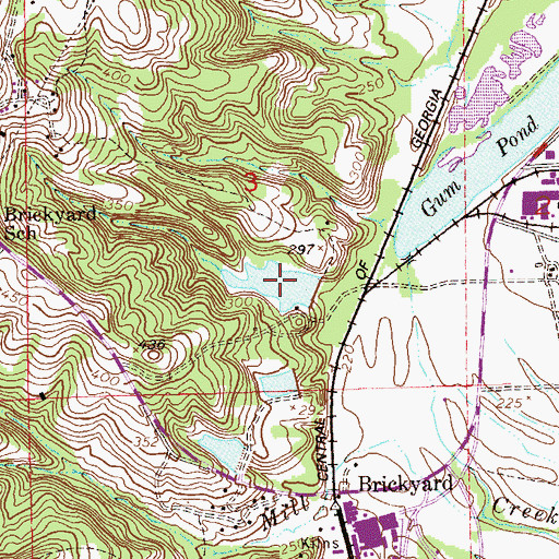Topographic Map of Bickerstaffs Pond, AL