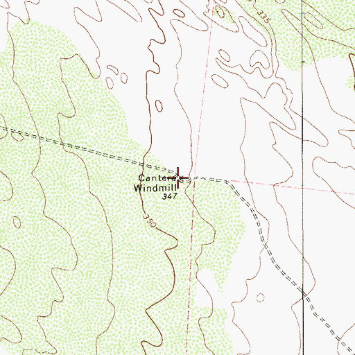 Topographic Map of Cantera Windmill, TX