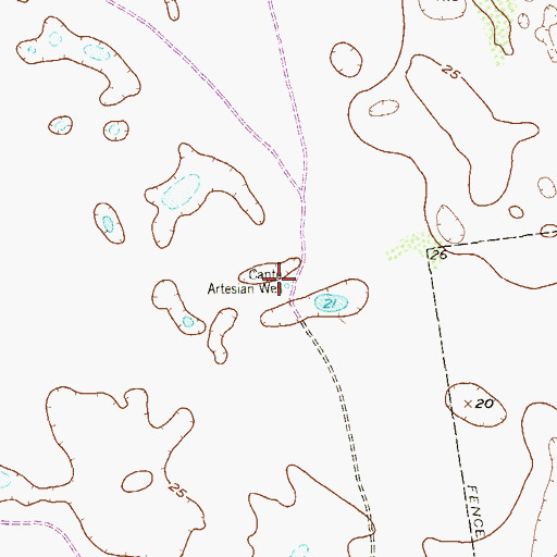 Topographic Map of Cantu Artesian Well, TX