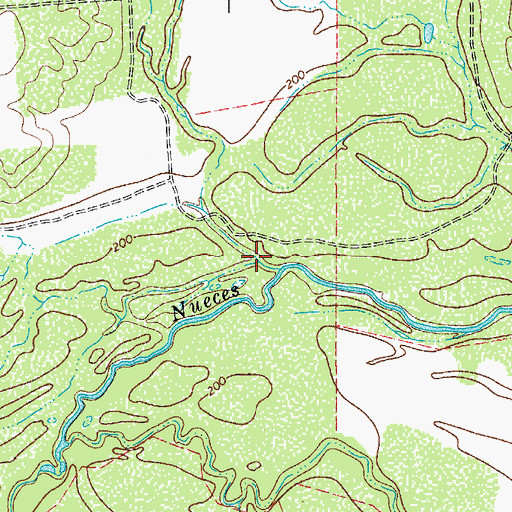 Topographic Map of Canyon Creek, TX