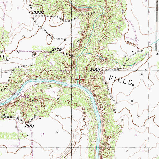 Topographic Map of Canyon Creek, TX