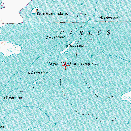 Topographic Map of Cape Carlos Dugout, TX