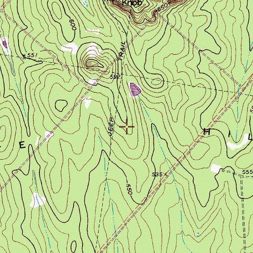 Topographic Map of Capote Hills, TX