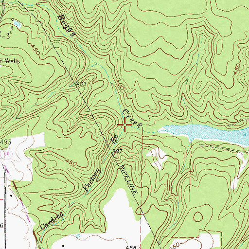 Topographic Map of Carding Factory Branch, TX