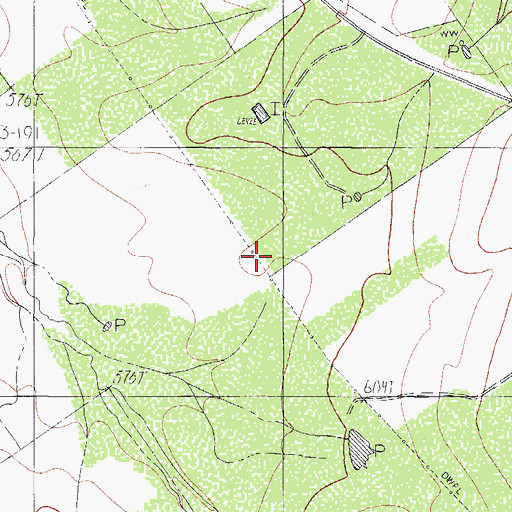 Topographic Map of Carl Ellengton, TX