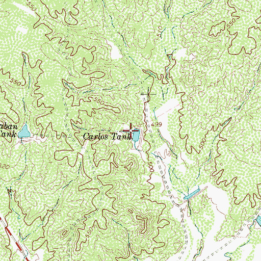Topographic Map of Carlos Tank, TX