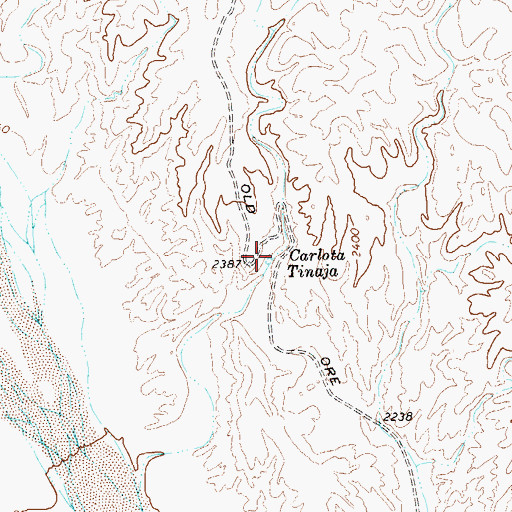 Topographic Map of Carlota Tinaja, TX