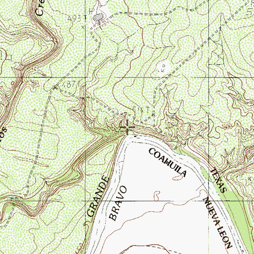 Topographic Map of Carricitos Creek, TX
