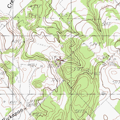 Topographic Map of Carter Cemetery, TX