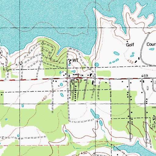 Topographic Map of Carter Cemetery, TX
