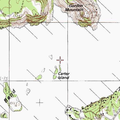 Topographic Map of Carter Island, TX