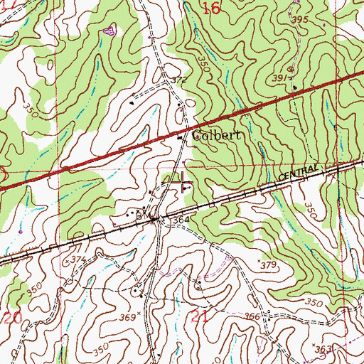 Topographic Map of Colbert Church, AL