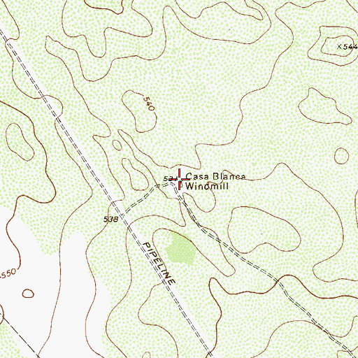 Topographic Map of Casa Blanca Windmill, TX