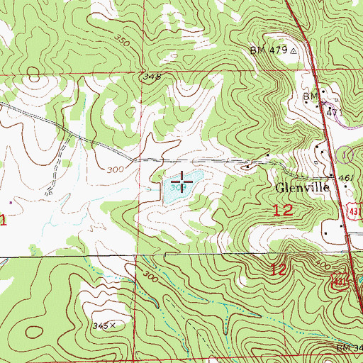 Topographic Map of Comers Pond, AL
