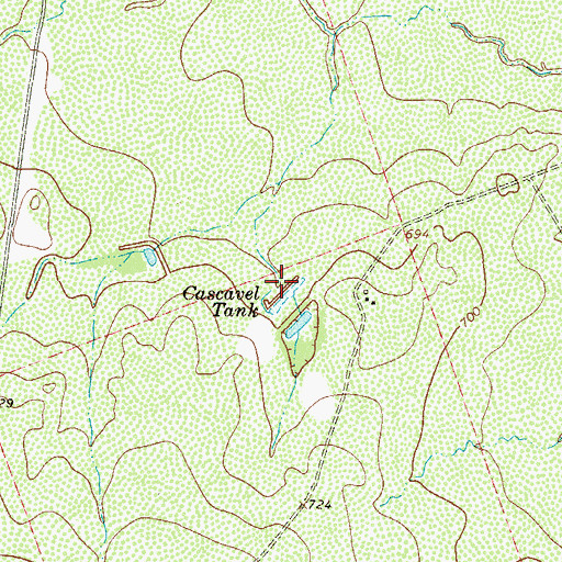 Topographic Map of Cascavel Tank, TX