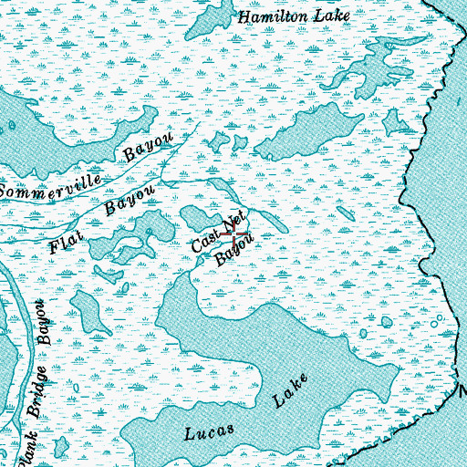 Topographic Map of Cast Net Bayou, TX